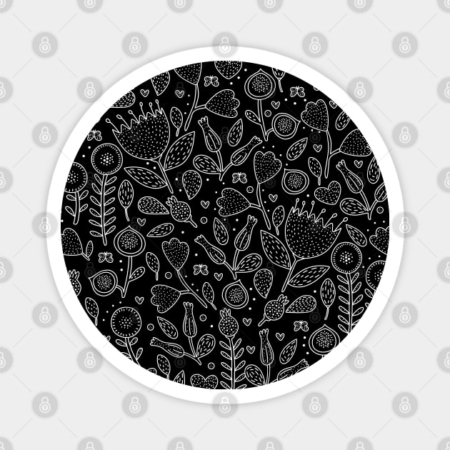 Floral pattern Magnet by valentinahramov